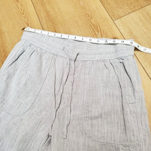 Gap Pants Gray Elastic Waist Drawstring Womens Size M Chambray Cotton Joggers - Picture 10 of 12